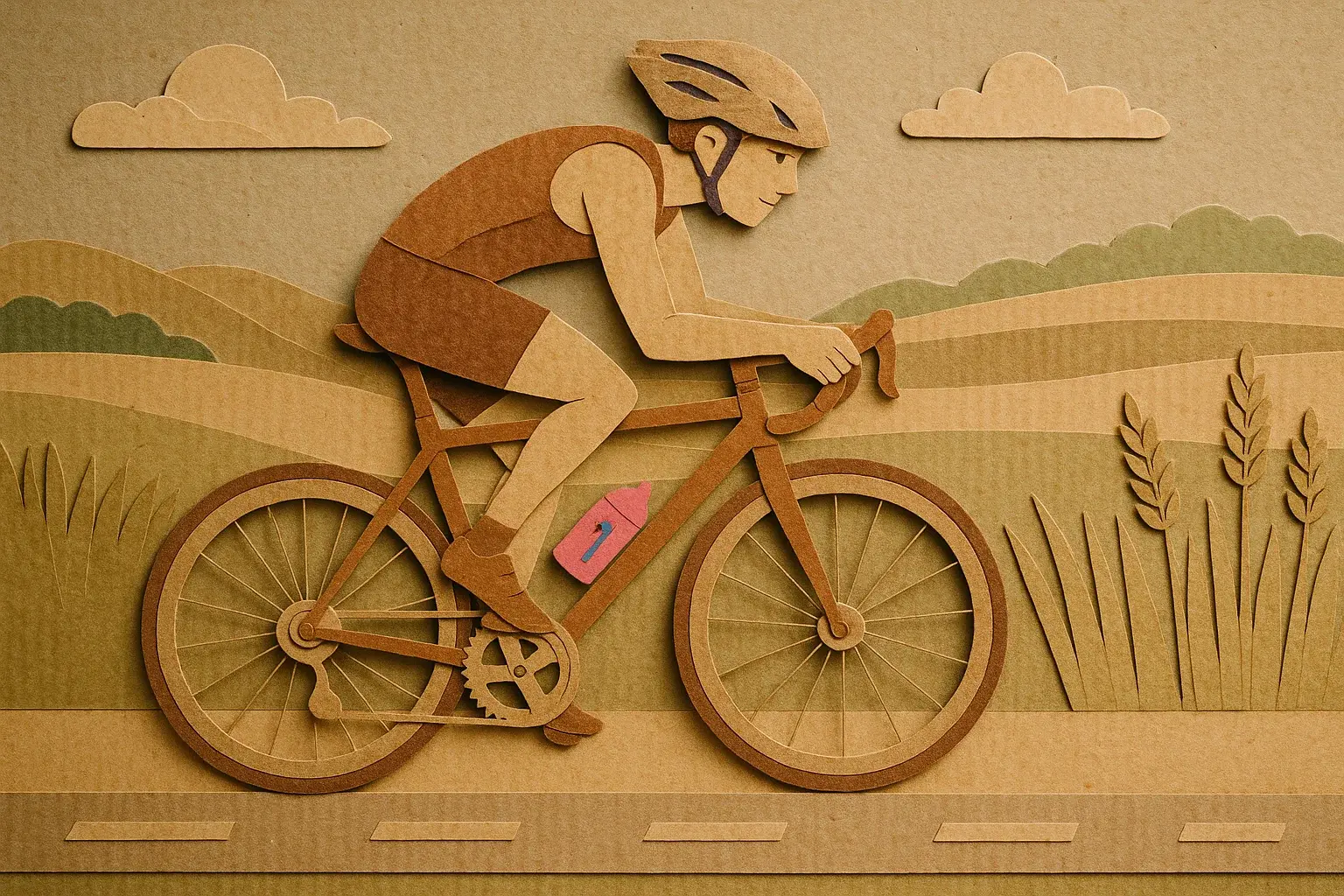 Cyclists riding in formation on the bike course.