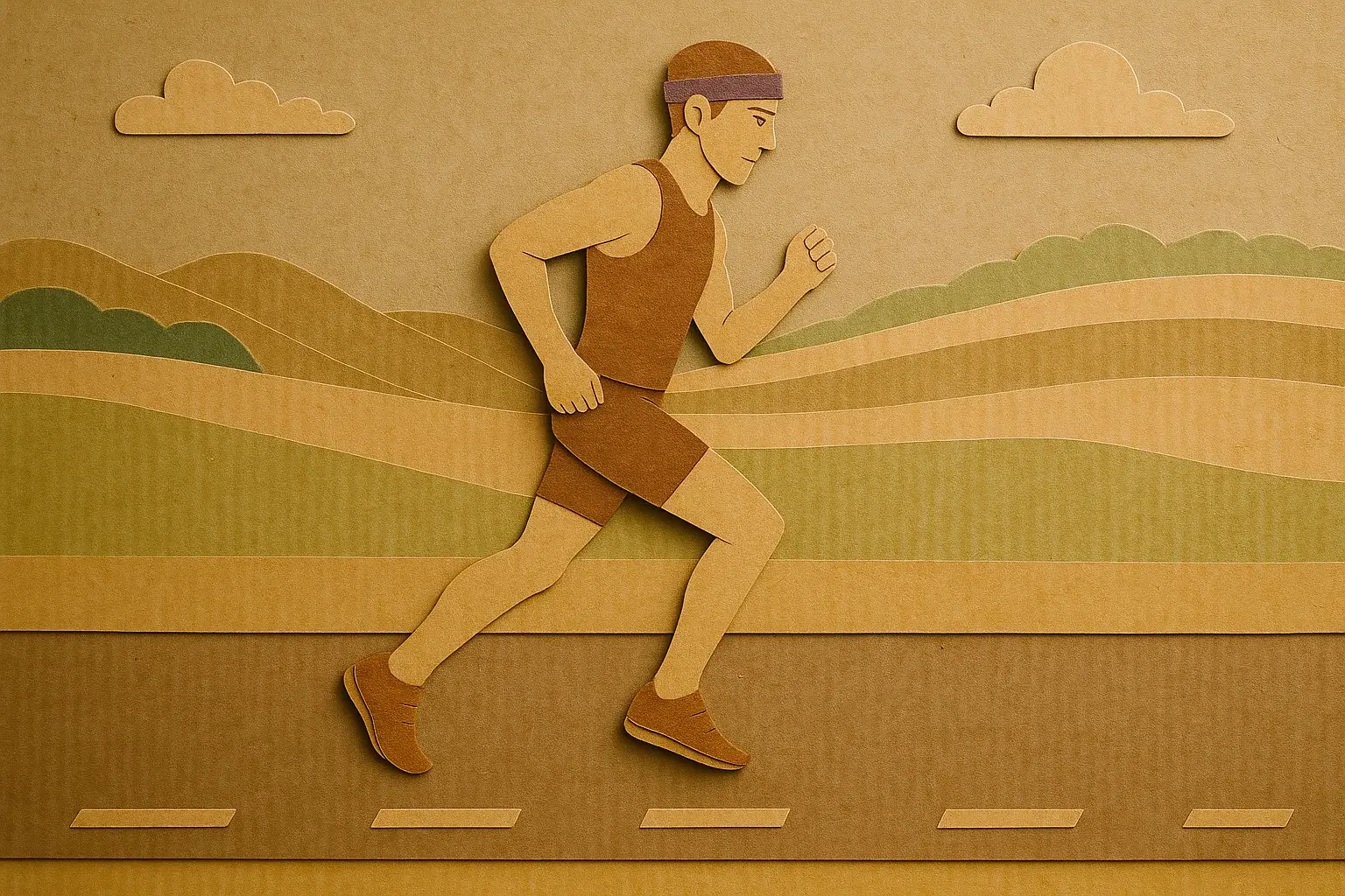 Runner pushing toward the finish line with supporters.